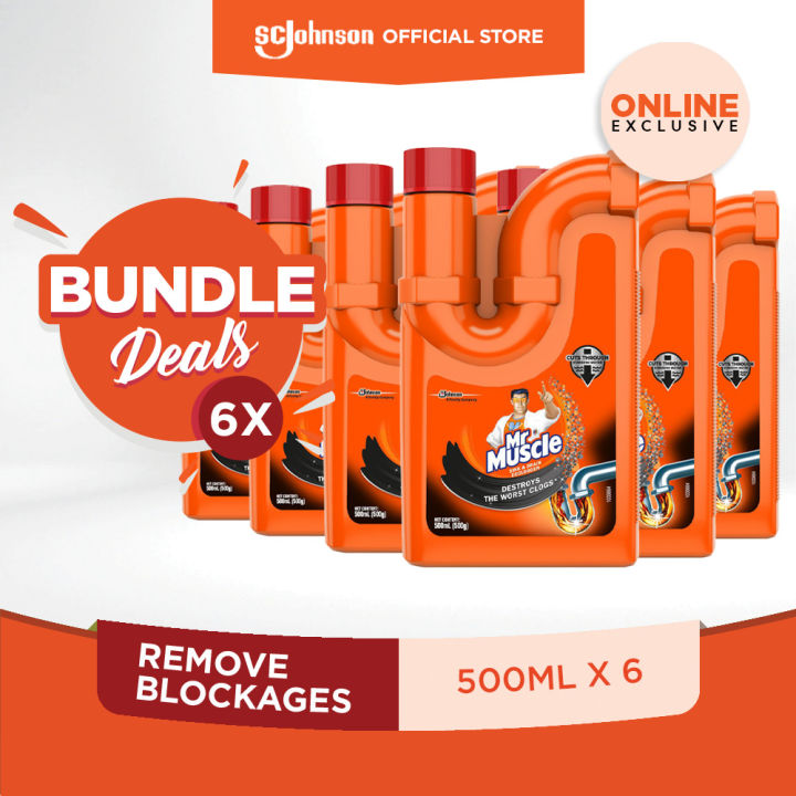 Mr. Muscle Sink & Drain Declogger 500 ml [BUNDLE OF 6] Lazada PH