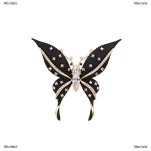 [COD] Abulaia Exquisite Large Butterfly Brooches For Women Girls Vintage Pins Versatile Shiny Corsage Clothing Accessories Gifts