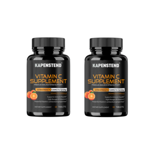 KAPENSTEND Suplemen Vitamin C- Vitamin C 250mg Dukungan Imun Ekstra Kuat Rasa Jeruk Alami - 60 Kapsul Lunak