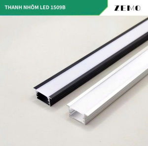 Thanh Nhôm Led U Có Viền 1509B (gửi hàng thanh 1m) (cần gửi thanh 3m lh shop)