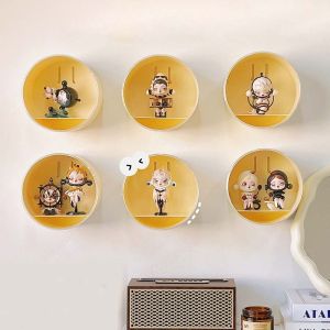 SDFBN โปร่งใสโปร่งใส ชั้นแสดงตัวเลข กลมกลมๆ อะคริลิค กล่องเก็บของเล่นตุ๊กตา ทนทานต่อการใช้งาน พื้นที่ขนาดใหญ่มาก กล่องแสดงฟองมาร์ท สำหรับบ้าน