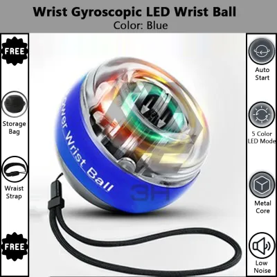 Strengthening wrist joint and wrist strength training ✸3H Bola Gyro LED | Wrist Power Ball | Alat Latihan Pergelangan Tangan Otot | Gyroscope Ball 带灯腕力球☼