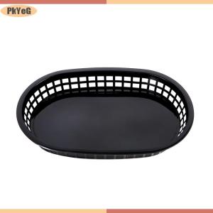 PkYeG Fast Food Baskets Plastic Serving Tray For Deli Chicken Burgers Sandwiches Fries - Foodservice Restaurant Supplies