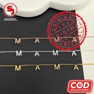 Kalung Inisial Nama Huruf Anti Karat Termurah Bisa Request Nama Sendiri