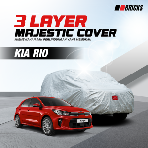 3 Layer Cover KIA RIO Sarung Mobil Outdoor Anti UV & Waterproof BRICKS