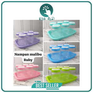 KlikAja88 Toples Nampan Satu Set Plastik Nampan Malibu Ruby