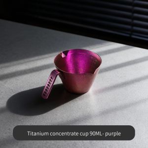 BINCOO Titanium Coffee Espresso Cup Measuring Cup Coffee Cup Milk Jug 90ML