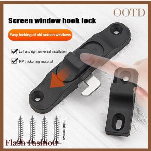 [Falsh F] 1Set Sliding Pull Door Lock Anti Theft Window Hook Lock Buckle Multifunctional Push-Pull Window Lock Hardware
