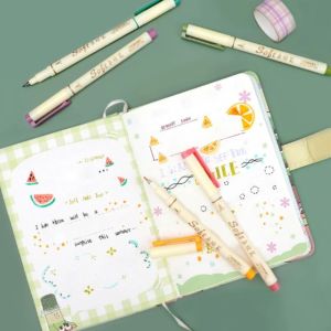 GONUUWGL 3Pcs/Set Crafts Soft Head Calligraphy Pen Soft Tip Soft Head Calligraphy Practice Pen Hook Line Pen Cute Greeting Card Pen Stationery