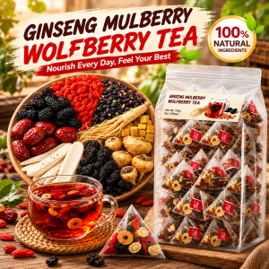 9-in-1 Ginseng Tea Maca Wolfberry Herbal Tea Natural Red date Mulberry Goji Health Tea Bag