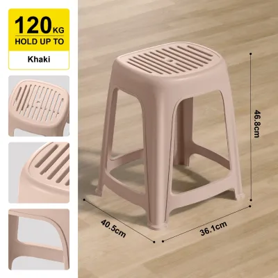 Citylife Stackable Thickened Plastic Sitting Stool Load Multi Colour Space Saving Home Dining Stool