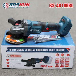 Máy Mài Góc Dùng Pin BOSHUN BS-AG100BL Công Tắc Bóp Bụng - Hàng Lõi Đồng Không Chổi Than 3 Tốc Độ Tải