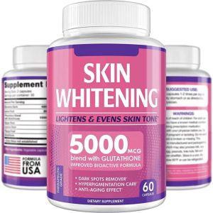 Glutathione Capsule 5000 60 Glutathione Whitening Capsule Original Luxcent Health Beauty Supplement