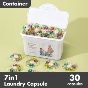 7-in-1 Laundry Capsules Deep Cleaning Long-Lasting Fragrance Skin-Friendly Removes Stubborn Stains Machine & Handwash