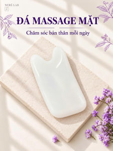 Miếng Massage Mặt Gua Sha Màu Trắng Dụng Cụ Chăm Sóc Da Mặt Cạnh Cong