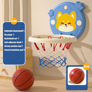 Childrens shooting toy basketball hoop hanging basketball stand with counter home ball toy for boys
