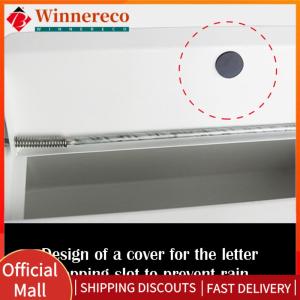 【winnereco】Hanging Secured Postbox Rainproof Stainless Steel Mailbox Small Mail Box for After Hours Deposits Key and Letter Drop