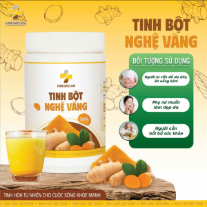 [ Hộp 500gram ] Tinh Bột Nghệ Vàng Được Chiết Xuất Từ 100% Củ Nghệ Tươi Giữ Trọn Dưỡng Chất Tự Nhiên