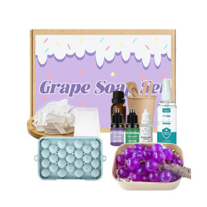 DIY Grape Soap Making Kit Melt and Pour Soap Making Kit for Adults and Kids Handmade Soap Set Perfect Gift
