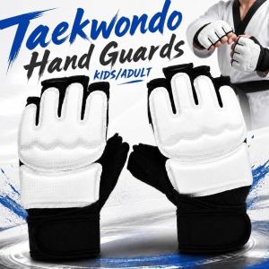 NALANILI Thoáng khí Găng tay Taekwondo Có đệm Nửa Ngón Tay Găng tay đấm bốc Bền bỉ Có thể điều chỉnh Găng tay tập luyện đối kháng Người lớn Trẻ em
