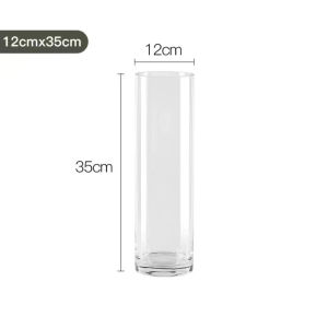 【1-3 Days Delivery】Acrylic Cylinder Vase Fresh Flowers Shatterproof Transparent Flower Vase Gift Durable Candles Hydroponic Plants and fish