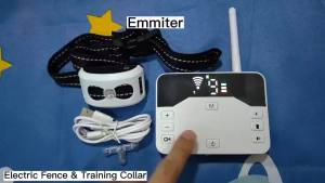 2 In 1 ElectricWireless Fence Dog Training Collar Anti Runaway Up to 3 Dogs OutdoorContainment Rechargeable System