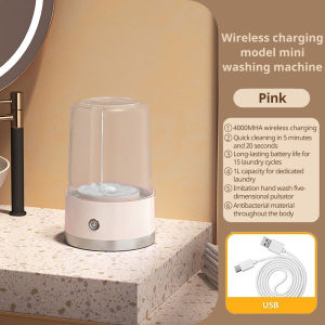 1L Mini Rechargeable Washing Machine Underwear Travel Portable Small Socks Washing Machine Dehydratable Portable Laundry Bucket