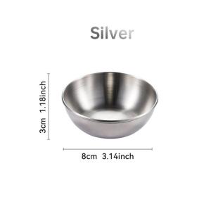 Sauce Dish Appetizer Serving Tray Stainless Steel Sauce Dishes Spice Plates Kitchen Supplies Plates