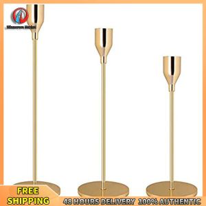 Winnereco Decorative Flameless Candle Holder with European Style Finish Small Candle Stand for Home and Party Decor