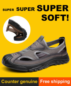 Lazy one foot stirrup thick bottom mesh sandals