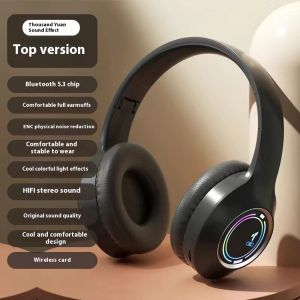 M3 Headset Bluetooth Earphones Foldable Glowing Card Insertion Stereo Sound Long Battery Life Esports Low Latency