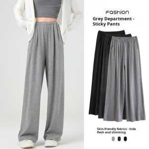 Highwaisted trailing pants Narrow straight pants Casual pants women Spring Glutinous pants