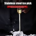 Stainless Steel Ice Pick with Wooden Handle and Sheath Kitchen Ice Speak Knife Ice Breaker Tool For Ice Heavy Duty. 
