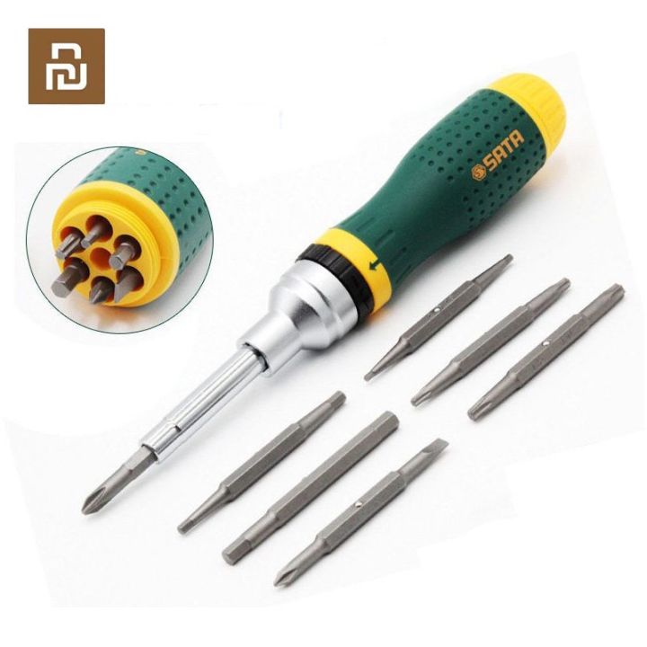 【COOL】 【Worth-Buy SATA 19 In 1 Interchangable Ratchet Screwdriver Set Two-way Ratchet Screw Driver Set Household Repair Tool Hand Tools