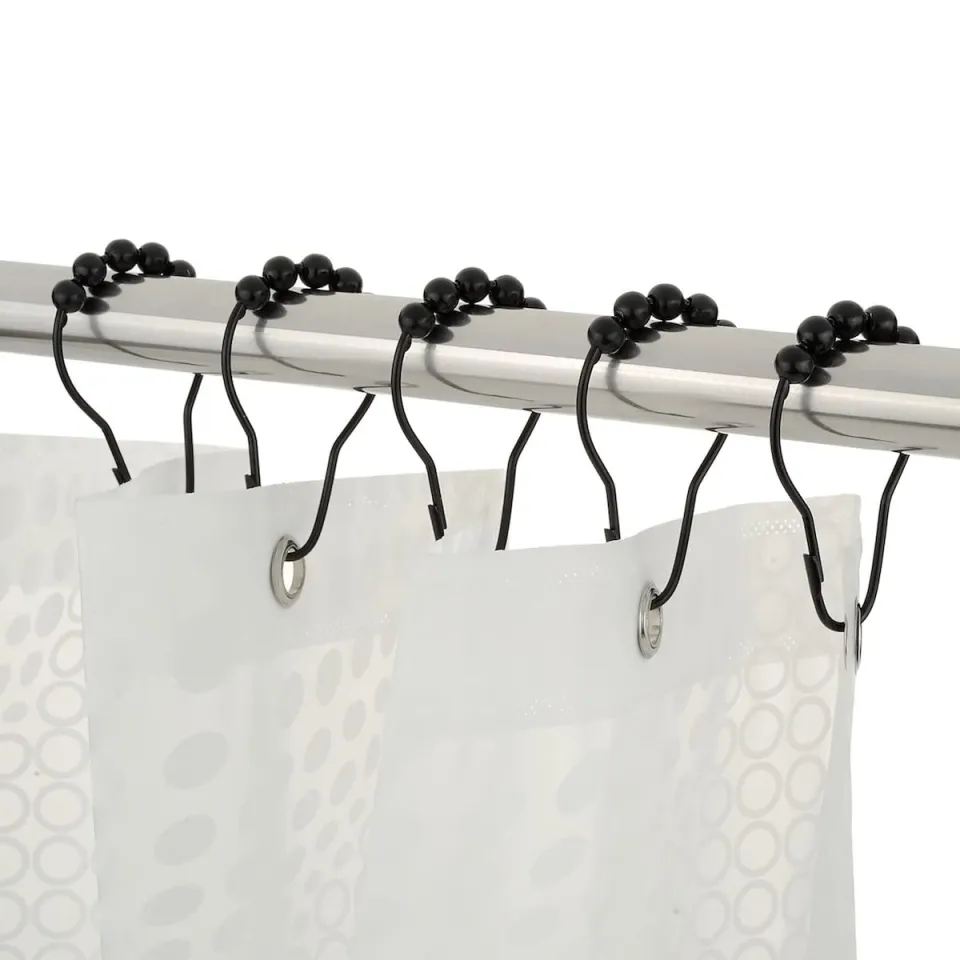 Amazer Plastic Shower Curtain Hooks Rings, Shower Hooks for Shower Cur –  AmazerBath