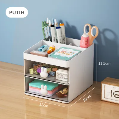 Dejavu Laci Mini Rak Meja Kerja Aksesoris Kelinci Laci Kosmetik Minimalis Bunny Head Storage Box Serbaguna HSB685