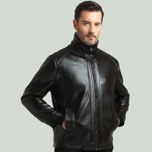 Áo Khoác Da Nam Cao Cấp HAI JIA ER Lót Lông Cừu Mẫu Mới 2022