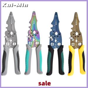 Kui-Min Wire Stripper Decrustation Pliers Adjustable Electrical Wire Stripping Tool Non-slip Wire Stripper Crimper For Electrical Cable