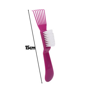 แปรงหวีผม2-In-1แปรงทำความสะอาดรองรับการกระแทกที่เหมาะสมกรงเล็บขอบเครื่องมือทำความสะอาดหวีม้วนผมความงาม