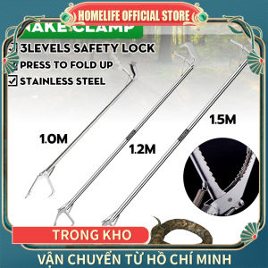 Tay Cầm Kẹp Rắn Có Thể Gập Lại 1.2/1.5m Dụng Cụ Bắt Rắn Bò Sát Kẹp