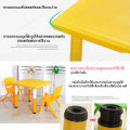 โต๊ะเด็กอนุบาล ขนาด60x60 ซม โต๊ะเขียนหนังสือ โต๊ะทำการบ้าน โต๊ะพลาสติก ชุดโต๊ะเก้าอี้เด็ก โต๊ะอ่านหนังสือเด็ก ปรับความสูงได้ โต๊ะเด็กประถม. 