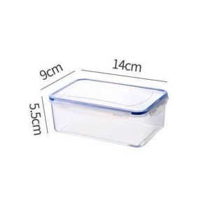 JERUSAL With Lid Transparent Sealed Box Microwave-heated Square Shape Food Freezer Box Simple Safe Refrigerator Storage Box Kitchen