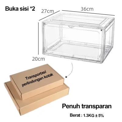 XMVP Kotak Sepatu Transparan Akrilik