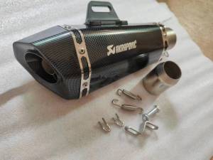【COD】38-51mm Inlet Universal Motorcycle Exhaust MufflerPipe Stainless Steel CanisterPipe Tailpipe Akrapovic MufflerPipe