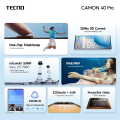 TECNO Camon 40Pro (8+256) | 5200mAh 45W Wired| 6.78" FHS+ 120Hz| 50MP| รับประกัน 13 เดือน. 