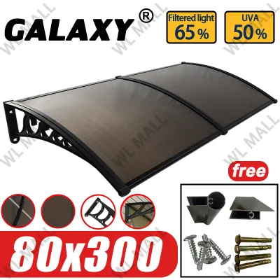 【30 Year Warranty】Awning Canopy with Bracket Frame Heavy-duty 60*120cm/80*100cm/80*150m Outdoor Waterproof Sun Shelter Anti UV For Windows Canopy Roofing Can Be Spliced Canopy Retractable Roof