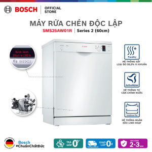 [Độc quyền online] Máy Rửa Chén Bát Độc Lập 12 Bộ Bosch SMS25AW01R - Series 2 (60cm)