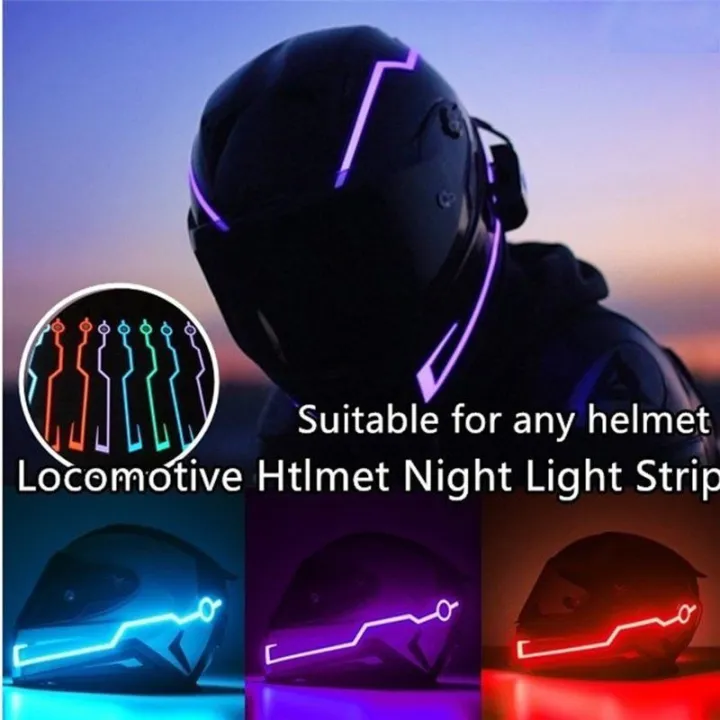 Motorcycle Helmet Light Strip Waterproof Signal LED Lights Stripe