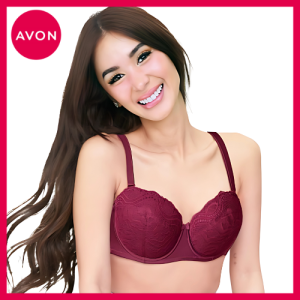 Avon Convertible Lace Bra Ember- Strapless Foam Cups Underwire Adjustable Straps 3x3 Hooks - Ultimate Firm Support