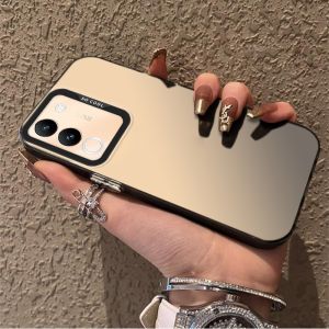 เคสสำหรับ VIVO V29 5G เคสศัพท์ VIVO V29E 5G เคสแข็ง TPU ป้องกันการกระแทก ดีไซน์ใหม่สวยงามพร้อมที่วางและเชือกคล้องสำหรับผู้หญิง CYSTCBZJ01